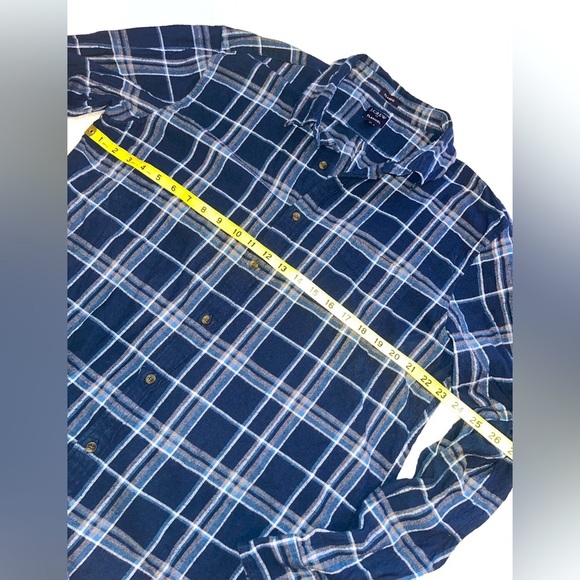 J. Crew Plaid Flannel Button Down Shirt Blue Gray Classic Fit Men’s XL - Picture 5 of 6